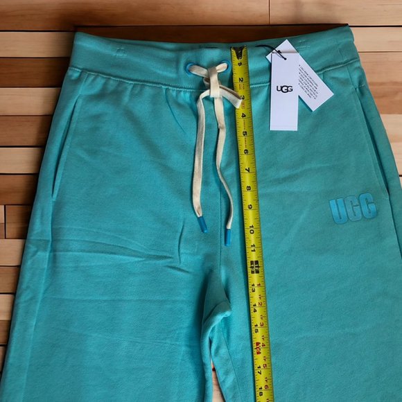 UGG KEYLA CROP PANTS Women XS &Med Aquatic BLUE COTTON HIGH WAIST SWEATPANT - Picture 13 of 15